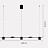 Светодиодный минималистский реечный светильник SUNSHINE LONG 5 плафонов Черный фото 4