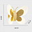 Настенный светильник в виде бабочки Золотой фото 2
