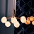 Минималистская люстра со стеклянными плафонами в форме шара DANNA 9 плафонов Золотой фото 7