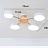 Светодиодная потолочная люстра с элементами из дерева TIDEN 4 плафона Серый фото 5