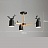 Люстра в скандинавском эко-стиле с деревянными элементами каркаса и атрибутикой в виде оленьих рогов на плафонах DEER B 55 см  черный фото 2
