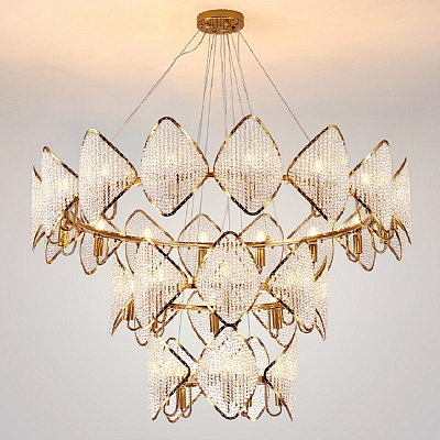 Люстра Ritz Crystall Leaf Chandelier  фото 1