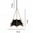 Модный геометрический светильник RODS Белый плафон+черный каркас фото 6
