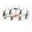 Люстра в скандинавском эко-стиле с деревянными элементами каркаса и атрибутикой в виде оленьих рогов на плафонах DEER B фото 14