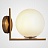 Настенный светильник в скандинавском стиле со стеклянным плафоном-шаром STEM WALL фото 11